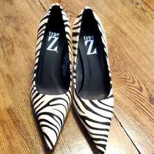 Zebra print heels